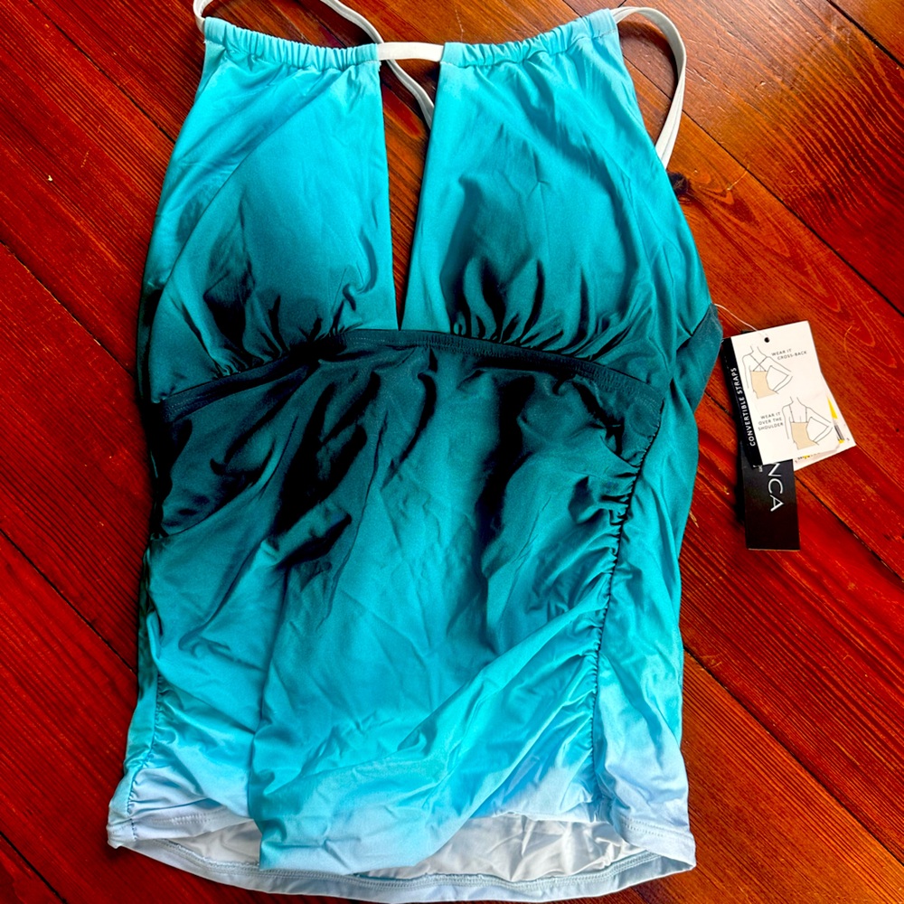 LaBlanca NWT La Blanca Ocean Keyhole Tankini Bikini Top Women's Size 10